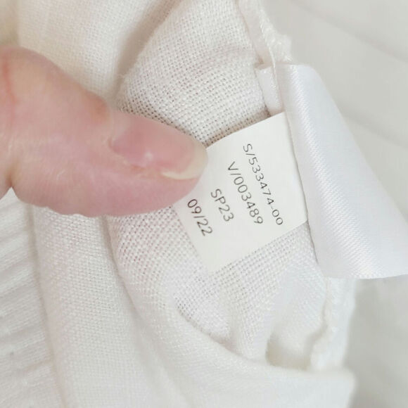 Athleta Retreat Linen Wide Leg Pants in White Calla Lily, sz 16 - Picture 12 of 16